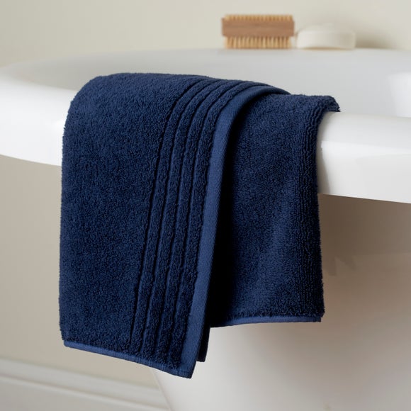 Dorma Tencel Sumptuously Soft Navy Towel Dunelm