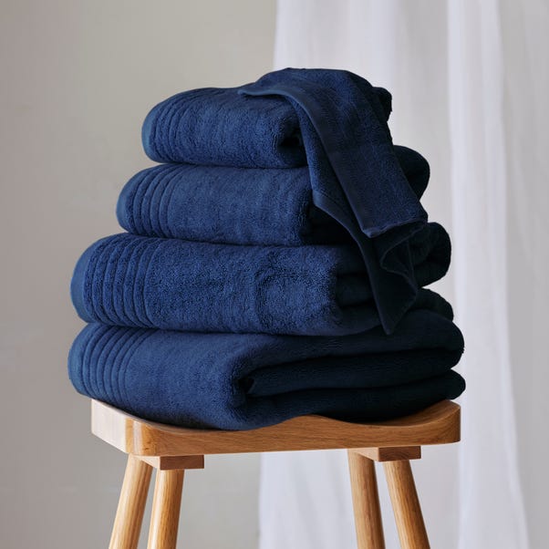 Dorma Tencel Sumptuously Soft Navy Towel | Dunelm