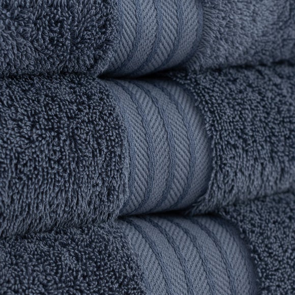 Folkstone Blue Egyptian Cotton Towel Dunelm