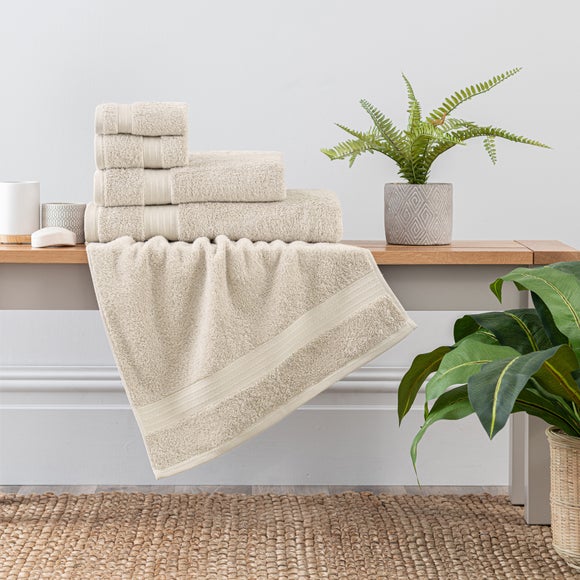 Unbleached Undyed Egyptian Cotton Towel Dunelm