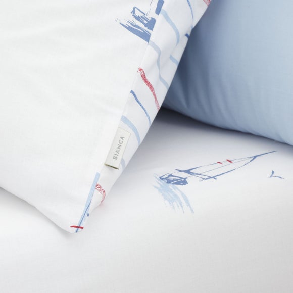 Bianca Fine Linens Sailing Boats 100 Cotton Fitted Sheet Dunelm