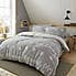 Catherine Lansfield Grey Cosy Tufted Fleece Duvet Cover and Pillowcase Set  undefined