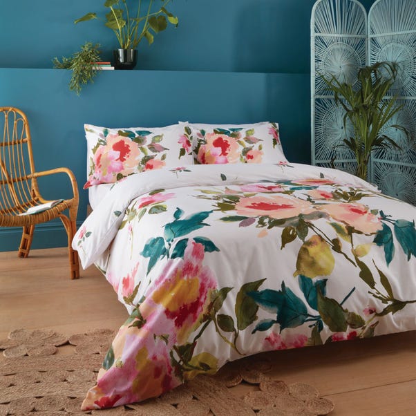 Catherine Lansfield Abstract Floral Duvet Cover and Pillowcase Set  undefined