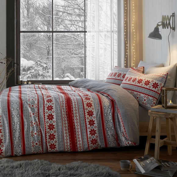 fair isle brushed cotton bedding