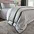 Catherine Lansfield Silver Shimmer Crushed Velvet Pinsonic Bedspread   Silver