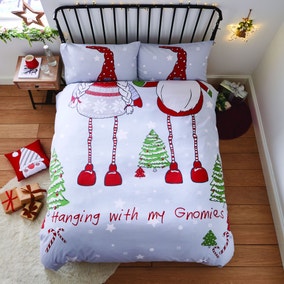 Catherine Lansfield Hanging With My Gnomies Duvet Cover and Pillowcase Set
