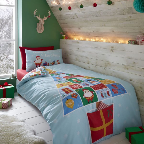 Catherine Lansfield Countdown To Christmas Duvet Cover and Pillowcase Set image 1 of 6