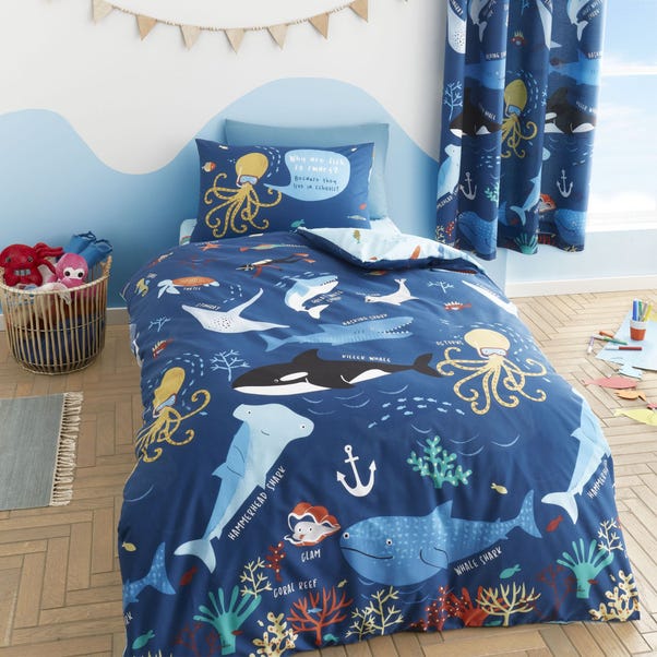 Catherine Lansfield Ocean Life Duvet Cover and Pillowcase Set image 1 of 6