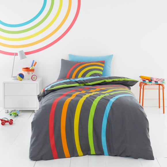 Kayla rainbow stripe clearance duvet