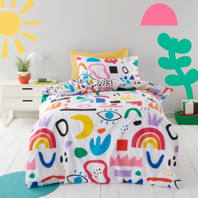 Elements Abstract 100% Cotton Duvet Cover and Pillowcase Set