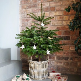  Rattan Christmas Tree Basket 32cm