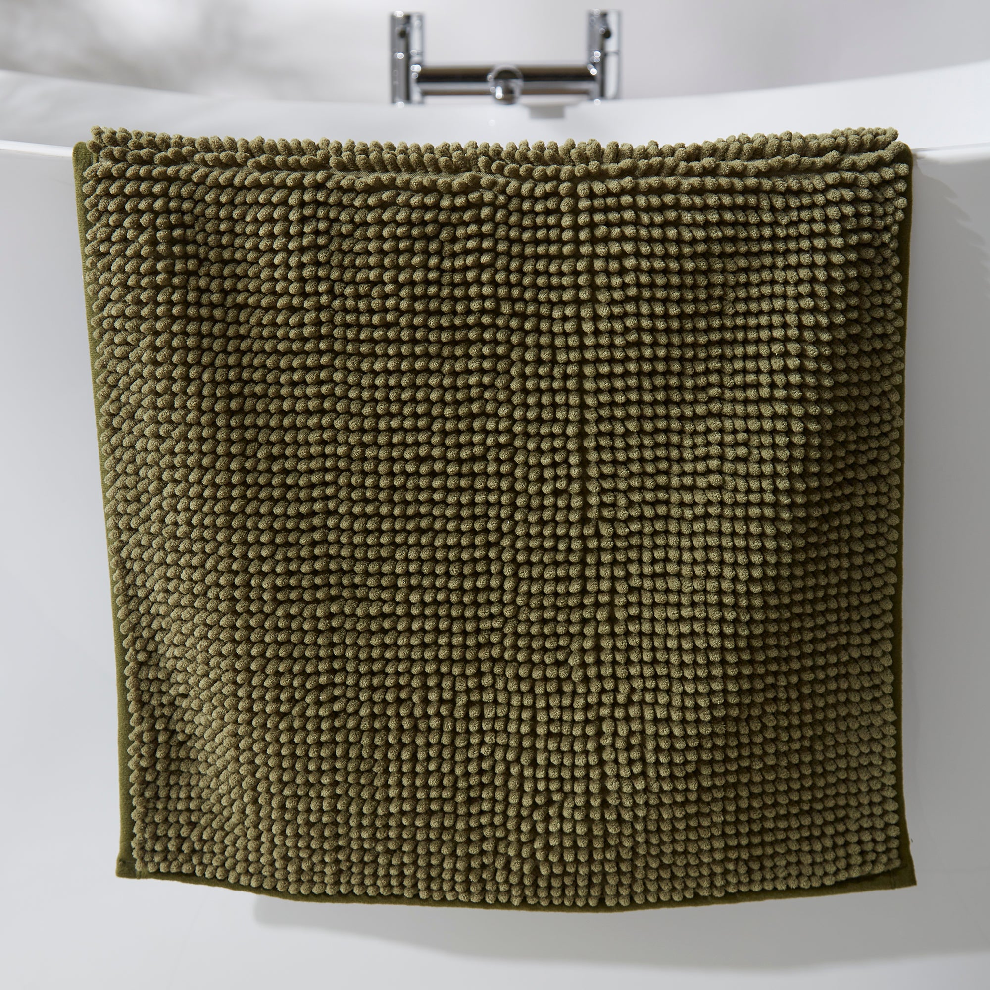 Olive Green Mini Bobble Bath Mat Olive Green