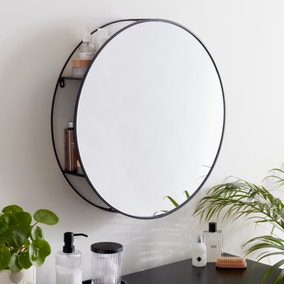 Apartment Round Mirror Storage, 60cm