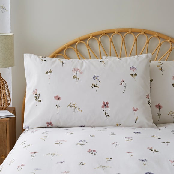 pressed flowers duvet cover set