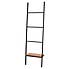 Fulton Wood Black Ladder Shelf Pine (Brown)