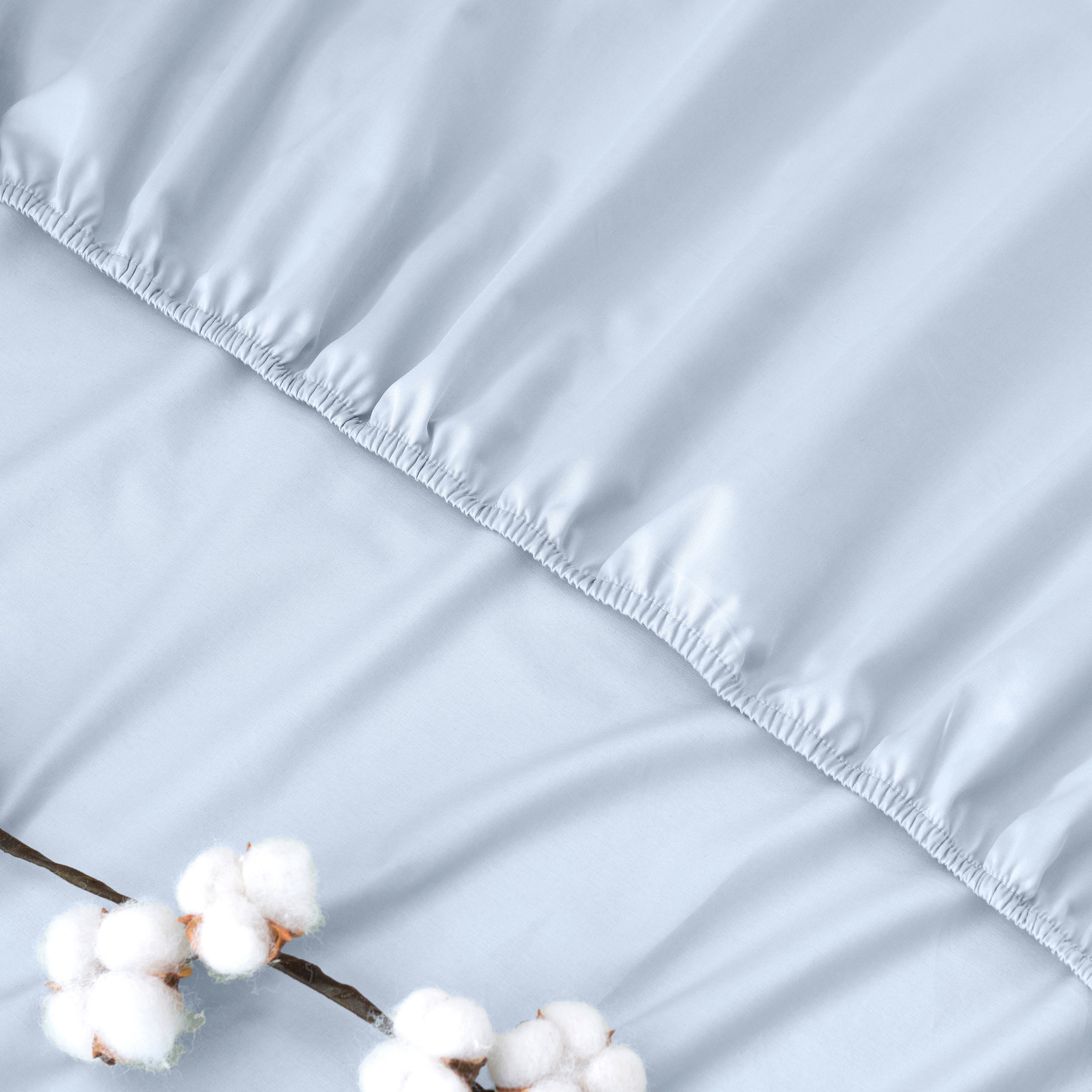 Dorma 300 Thread Count 100% Cotton Sateen Plain Fitted Sheet | Dunelm