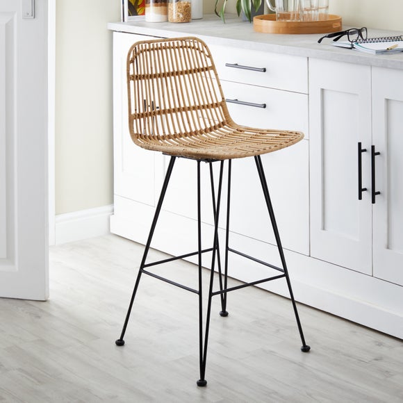 kitchen stools rattan