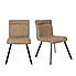 Felix Set of 2 Faux Leather Dining Chairs Mink