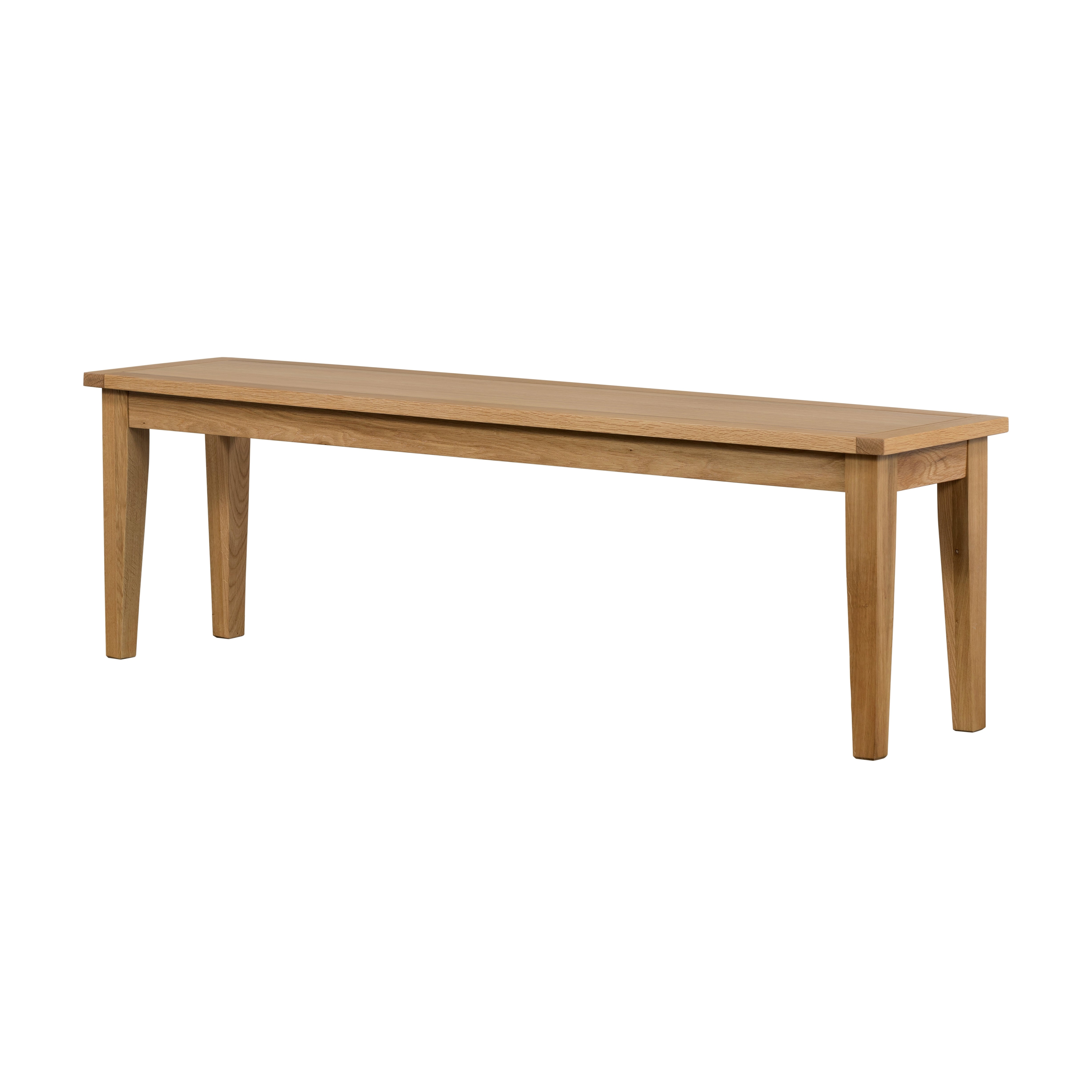 Maddox 2 Seater Dining Bench Oak Brown