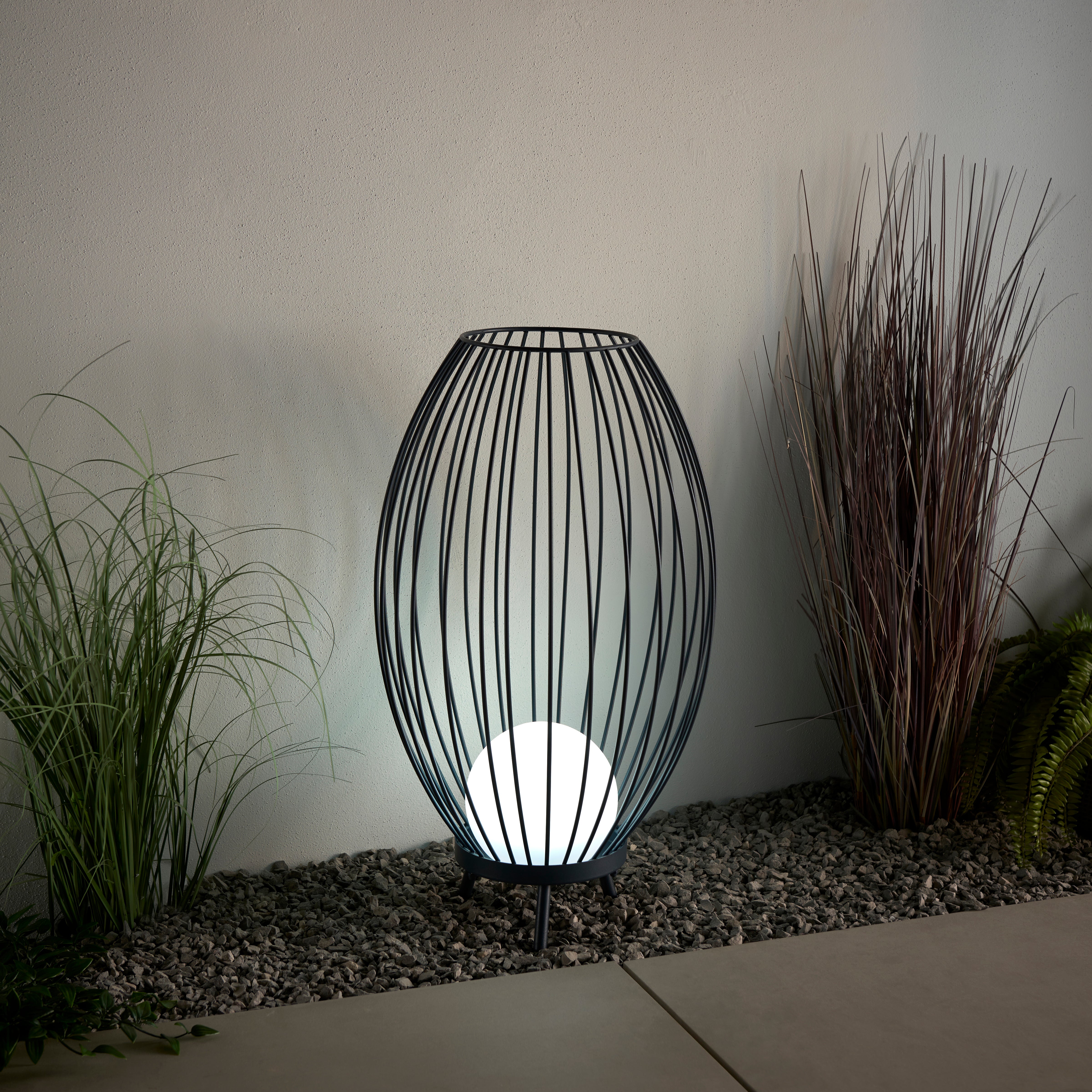 Lanesra Outdoor Integrated LED Portable Floor Lamp Charcoal