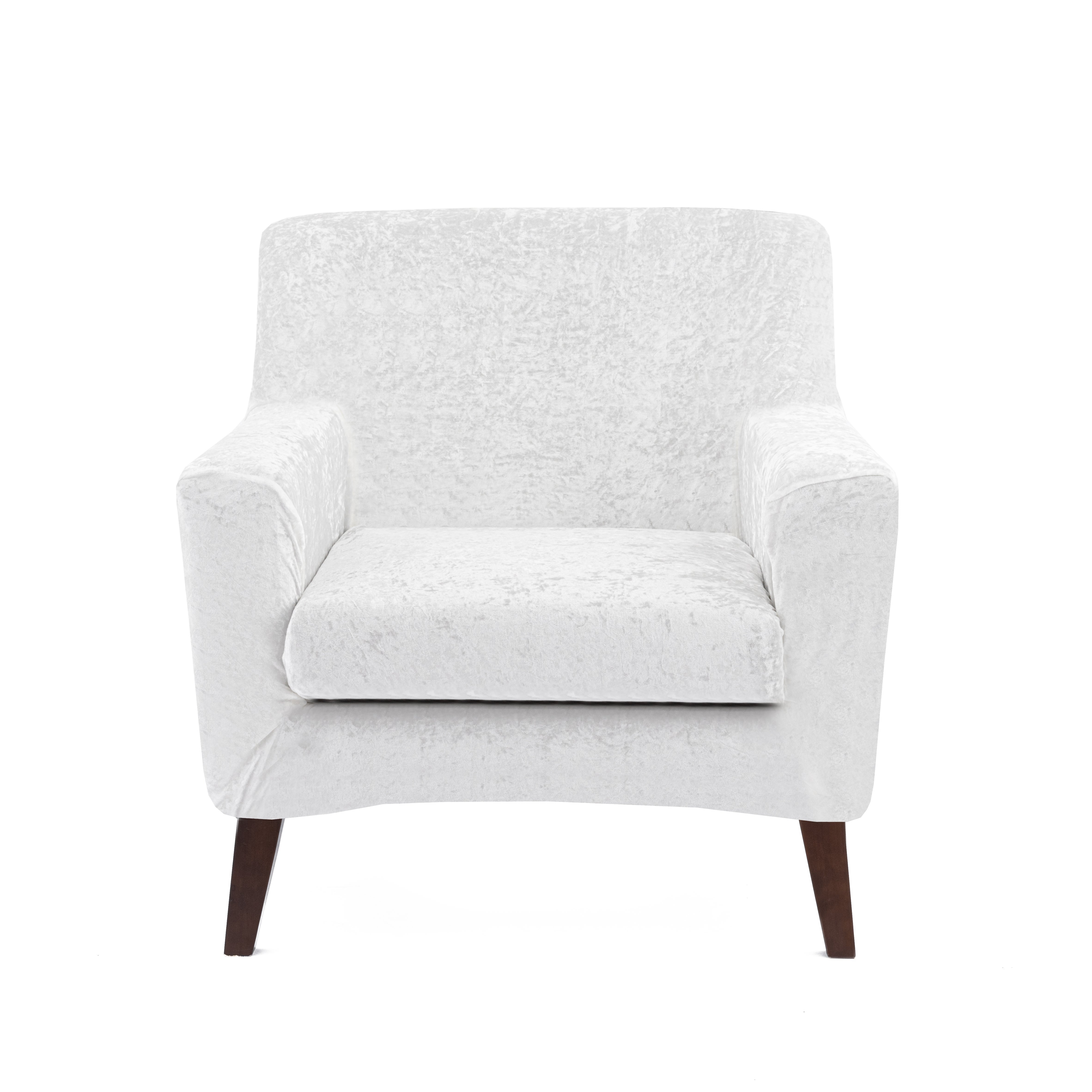 Crushed Velvet Armchair Cover Dunelm