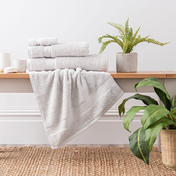 Pale Grey Egyptian Cotton Towel image 1 of 10