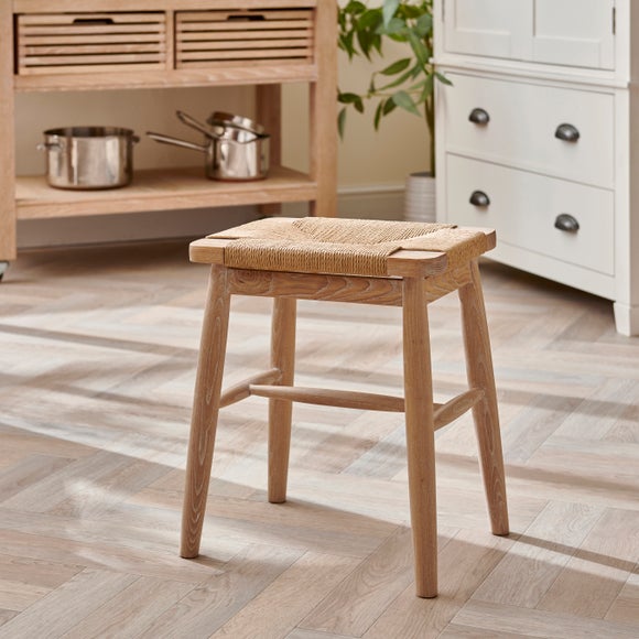 small wooden stool dunelm