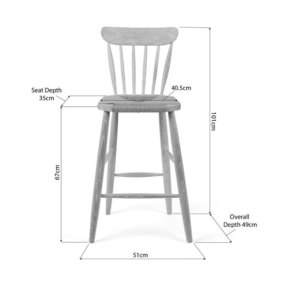 Churchgate Spindle Bar Stool Dunelm