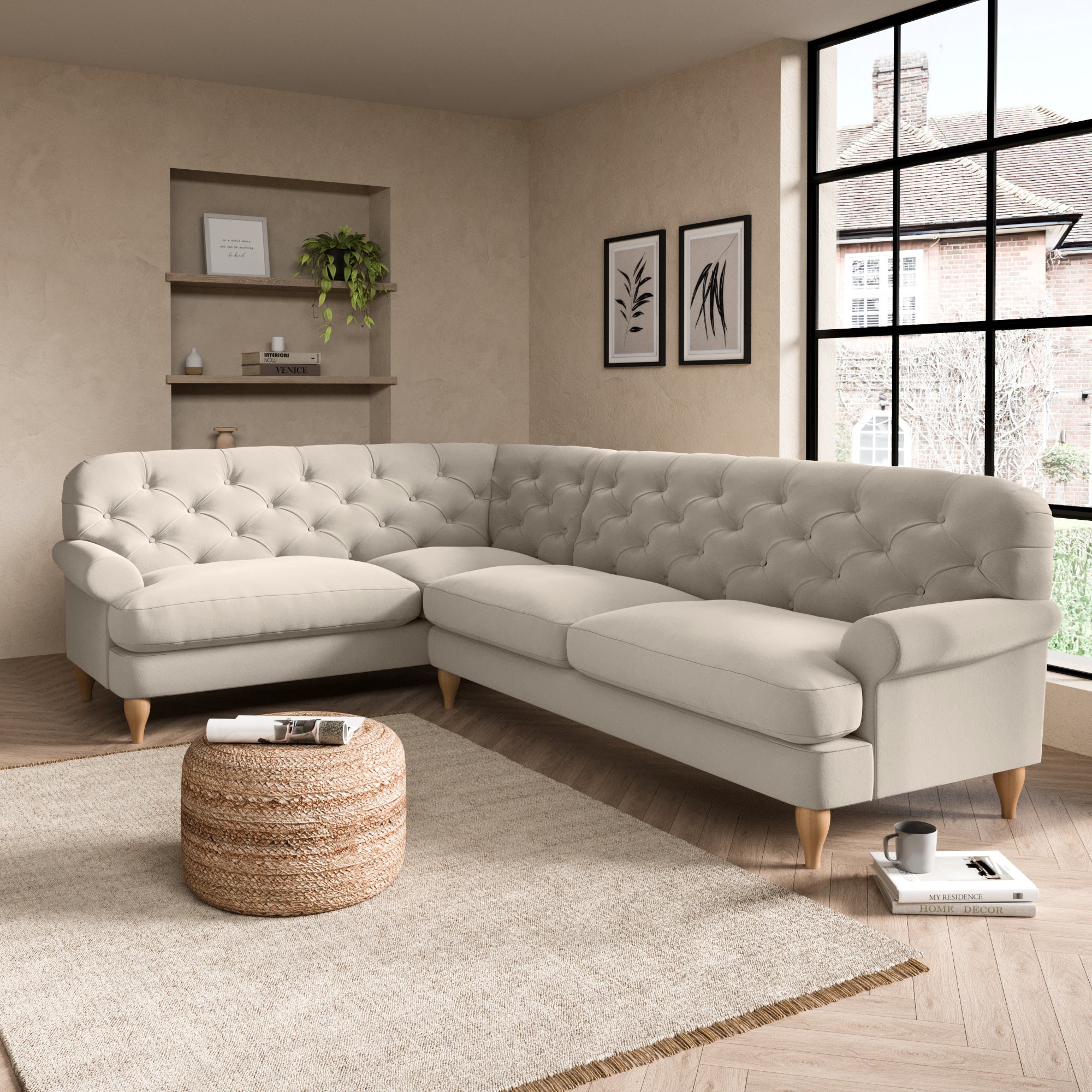 Canterbury Corner Sofa Cream