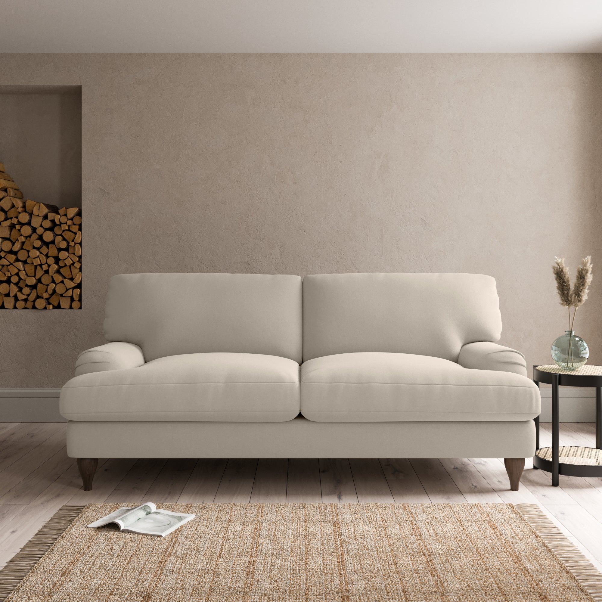 Photo of Darwin luxury velvet 3 seater sofa luxury velvet natural