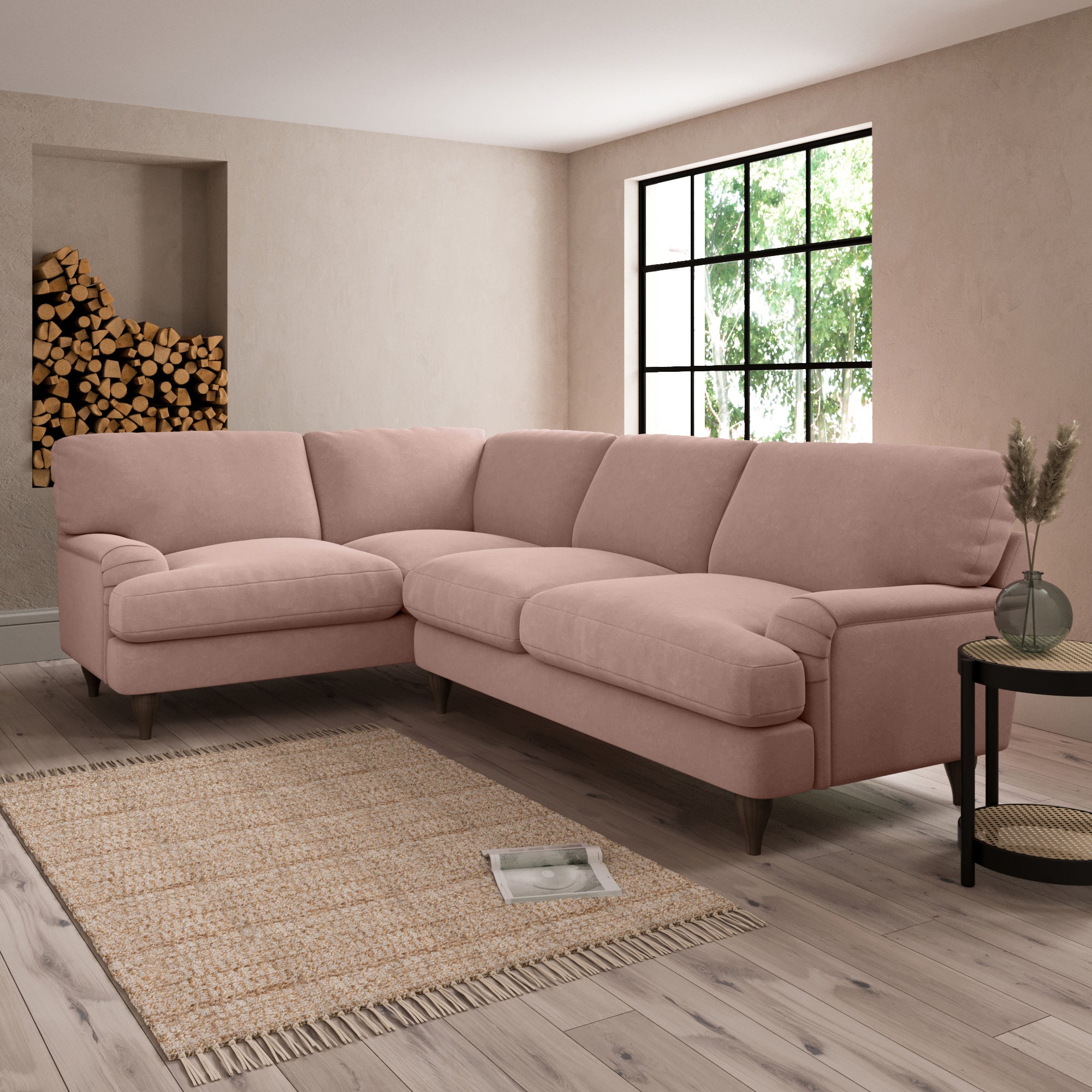 Darwin Corner Sofa Pink