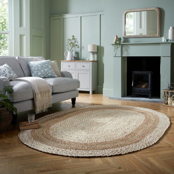 Wistow Jute Oval Rug Natural undefined