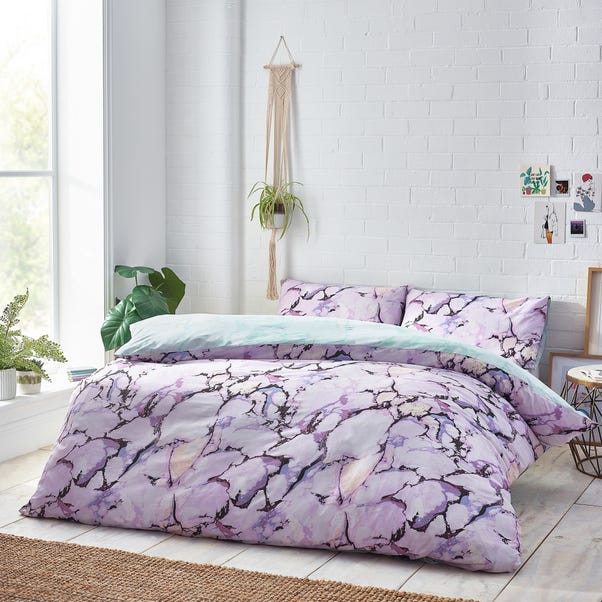 Style Lab Marble Duvet Cover and Pillowcase Set image 1 of 7