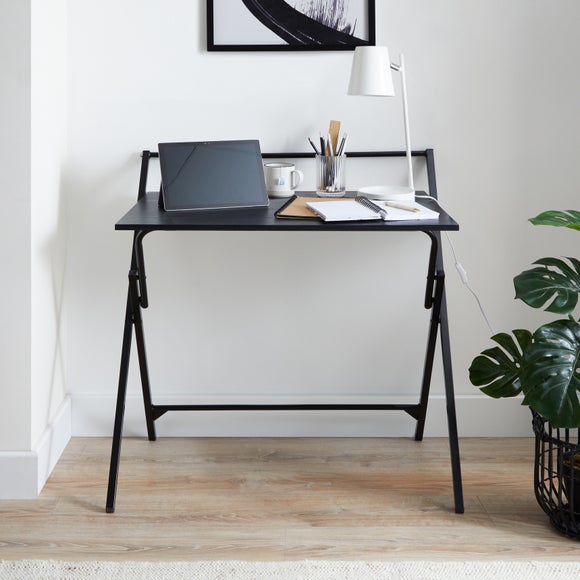 Foldable shop black desk