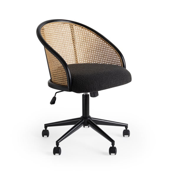 wicker office chair with wheels