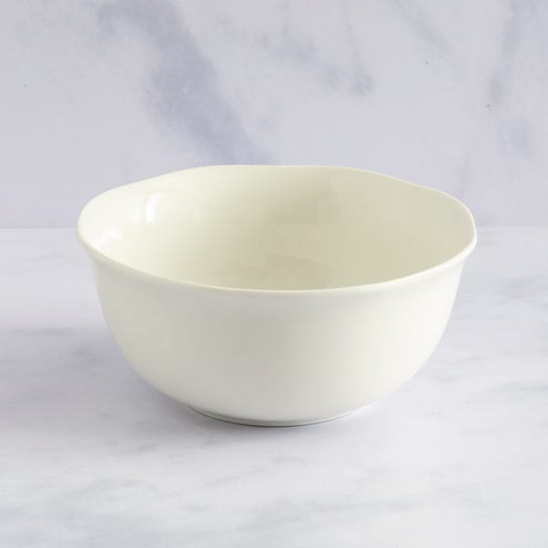 Scalloped Edge Porcelain Cereal Bowl image 1 of 3