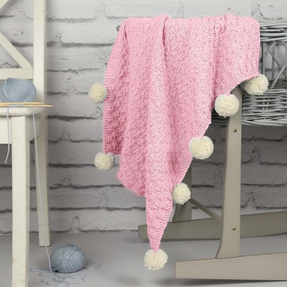 Dunelm pink online blanket