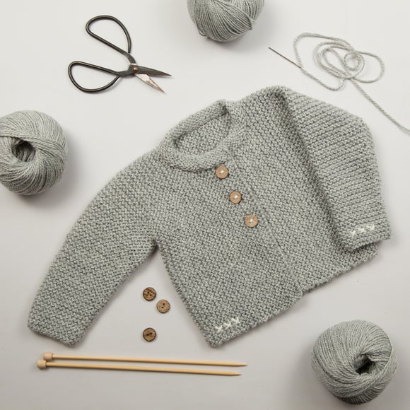 Lilly Baby Cardigan Knitting Kit | Dunelm