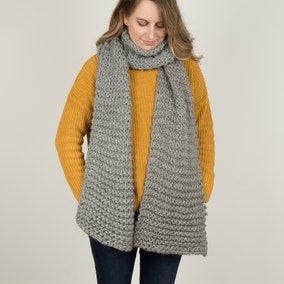 Wool Couture Linda’s Grey Scarf Knitting Kit