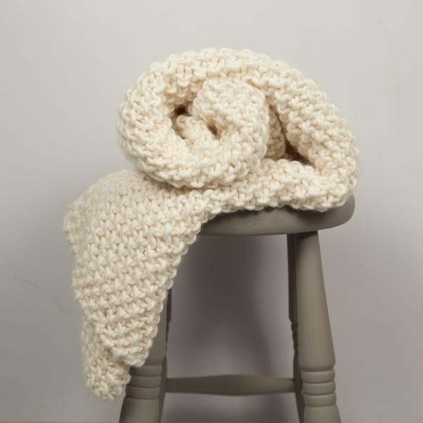 Louis Baby Blanket Knitting Kit Cream