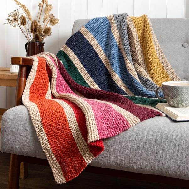 Wool Couture Rainbow Blanket Knitting Kit MultiColoured