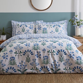 Florentina Blue Duvet Cover and Pillowcase Set