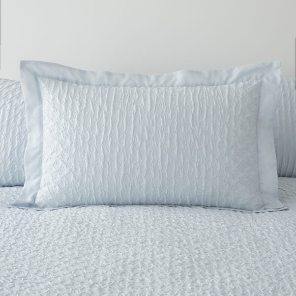 Edison Textured Pale Blue Oxford Pillowcase image 1 of 3