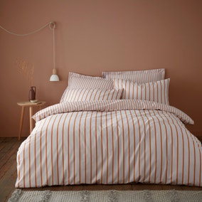 Zane Stripe Turmeric Duvet Cover and Pillowcase Set