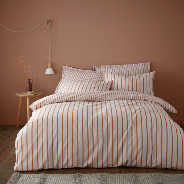 Zane Stripe Turmeric Duvet Cover and Pillowcase Set  undefined