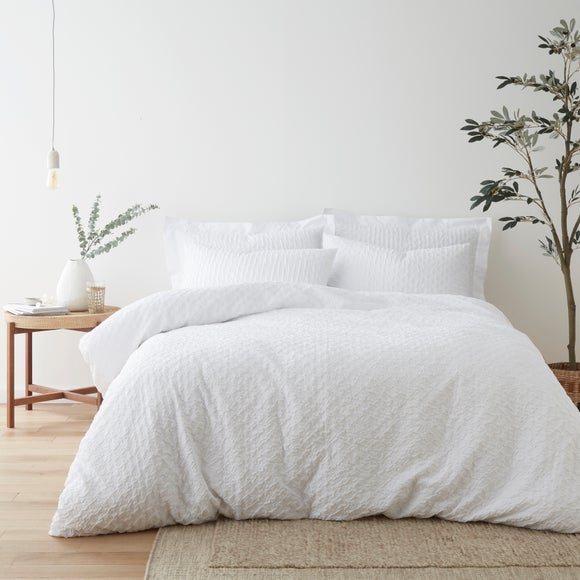 astra textured white duvet cover