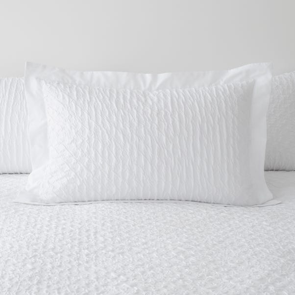 Edison Textured White Oxford Pillowcase image 1 of 3
