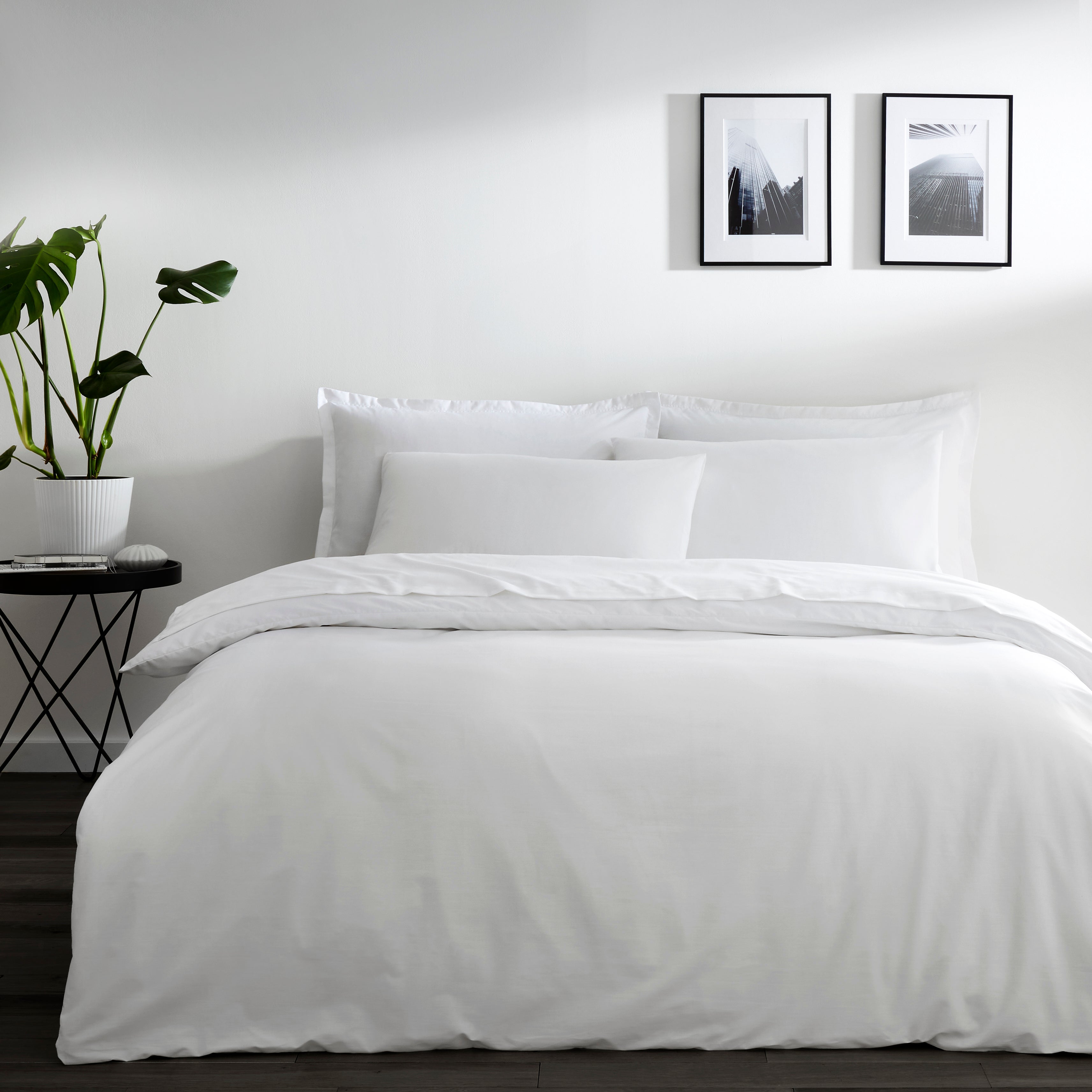 Pure Cotton Plain Dye White Duvet Cover White