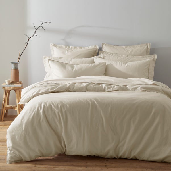 Soft Washed Cotton Duvet Cover and Pillowcase Set