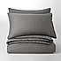 Soft Washed Recycled Cotton Duvet Cover and Pillowcase Set Steeple Grey undefined